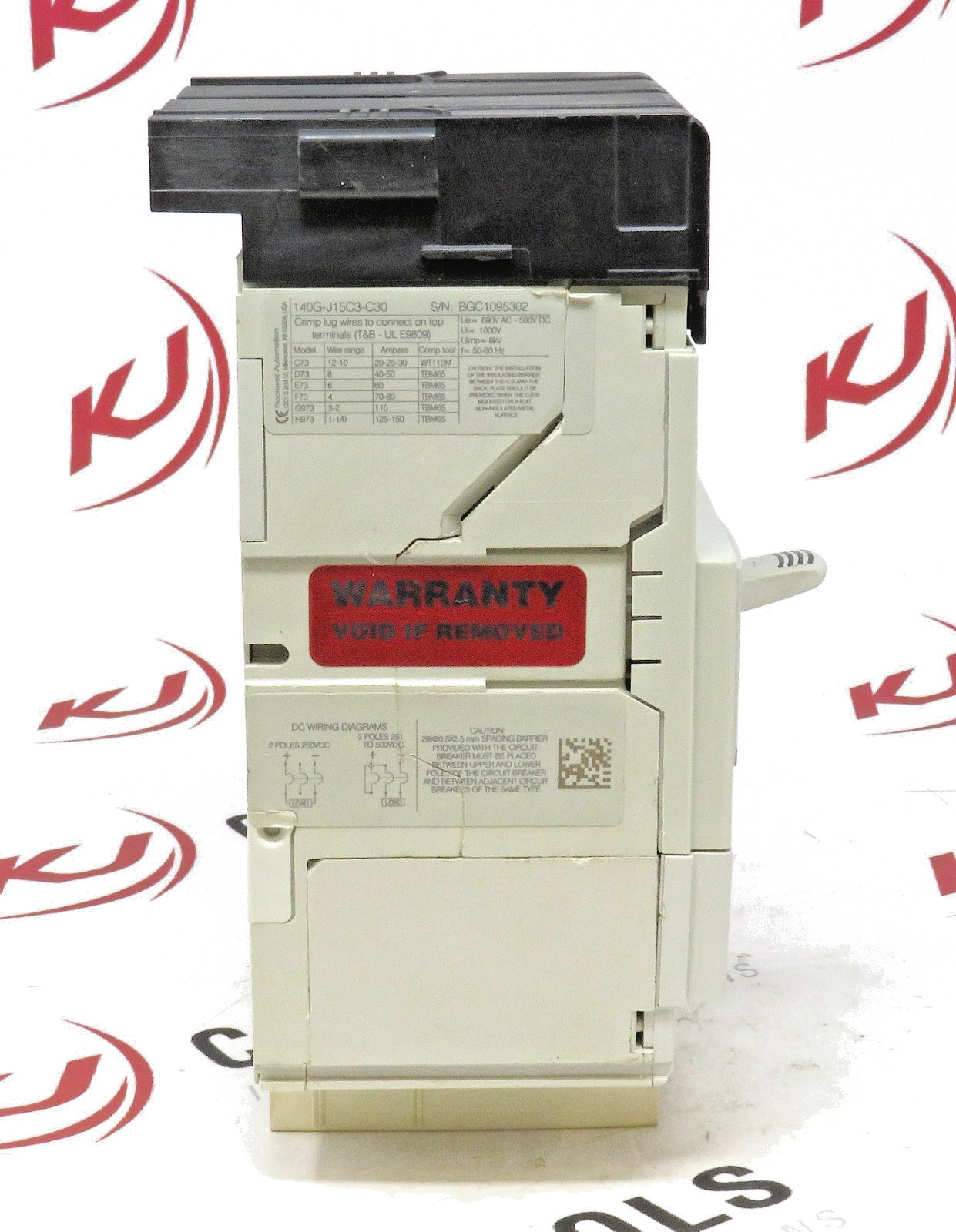 Allen-Bradley 140G-J15C3-C30 Molded Case Circuit Breaker 3P 30A 600VAC 150kA2
