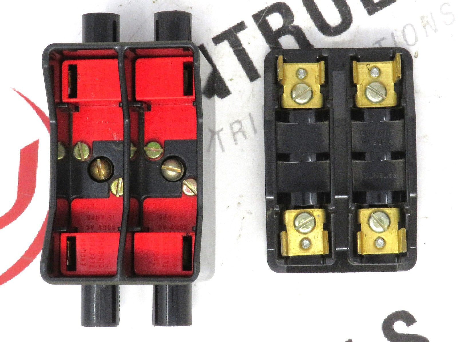 English Electric C2RS15 2-Pole Fuse Holder 600V 15A HRCI Type C-N2