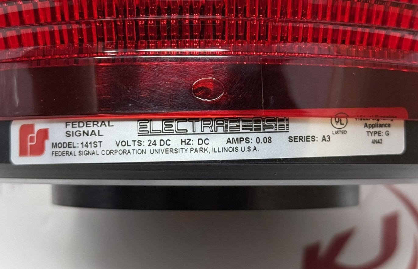 Federal Signal 141ST-024R Red Electraflash Strobe Light 24VDC4