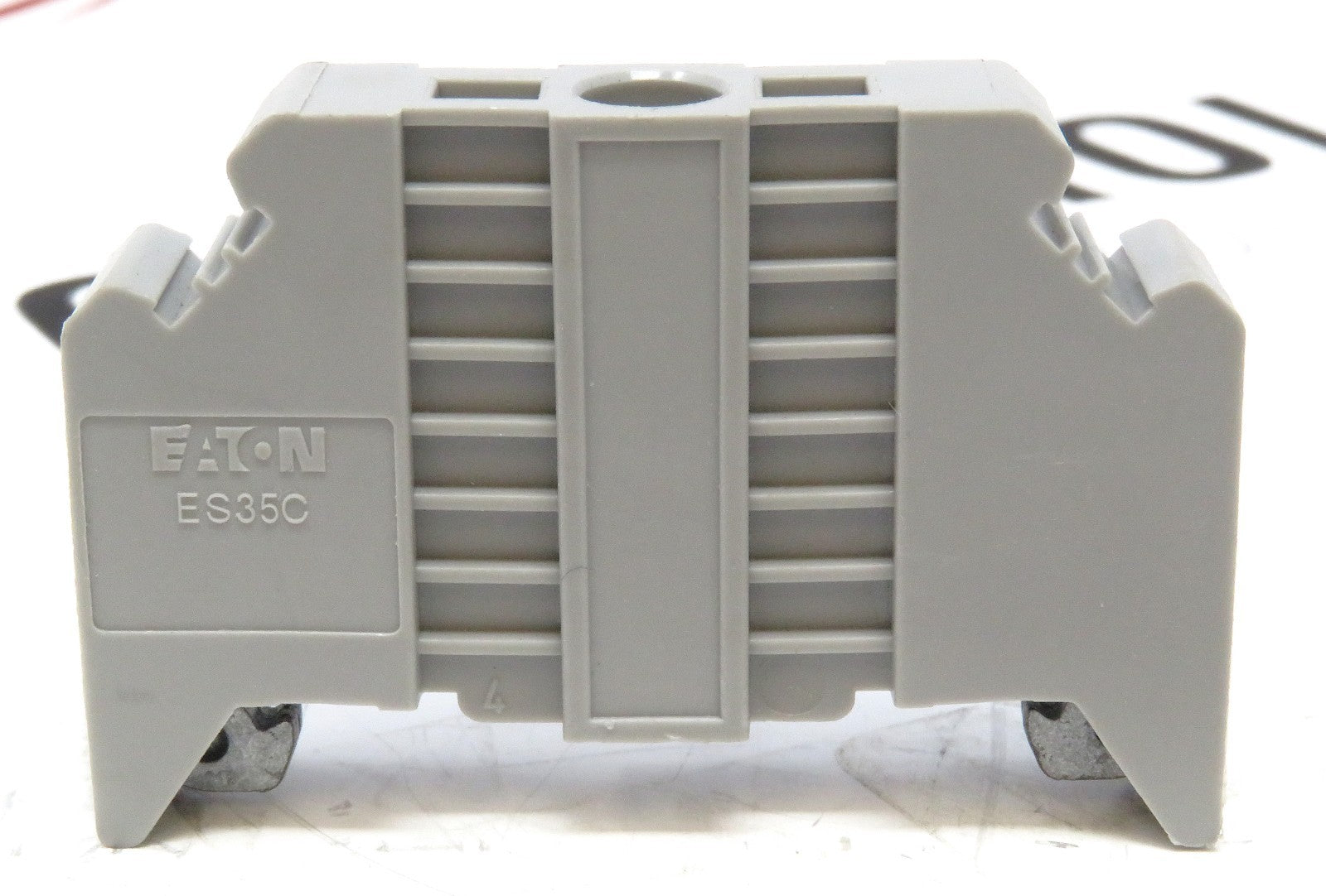 Eaton XBAES35C Terminal Block End Stop Clip 35mm DIN Rail 1 Screw Mount (Lot/4)0