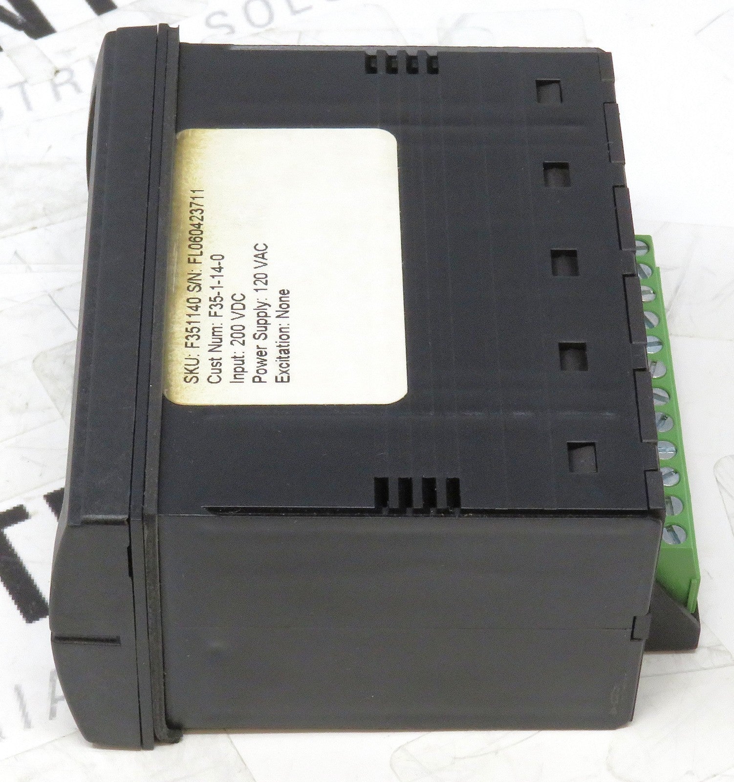 Simpson Electric F351140 Panel Meter 200VDC Input 120VAC Power Supply 5A Range3