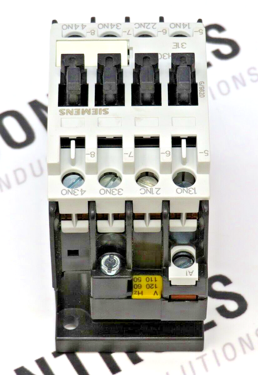 Siemens 3TH3031-0AK6 4-Pole 3NO/1NC 110/120V 50/60HZ Control Relay