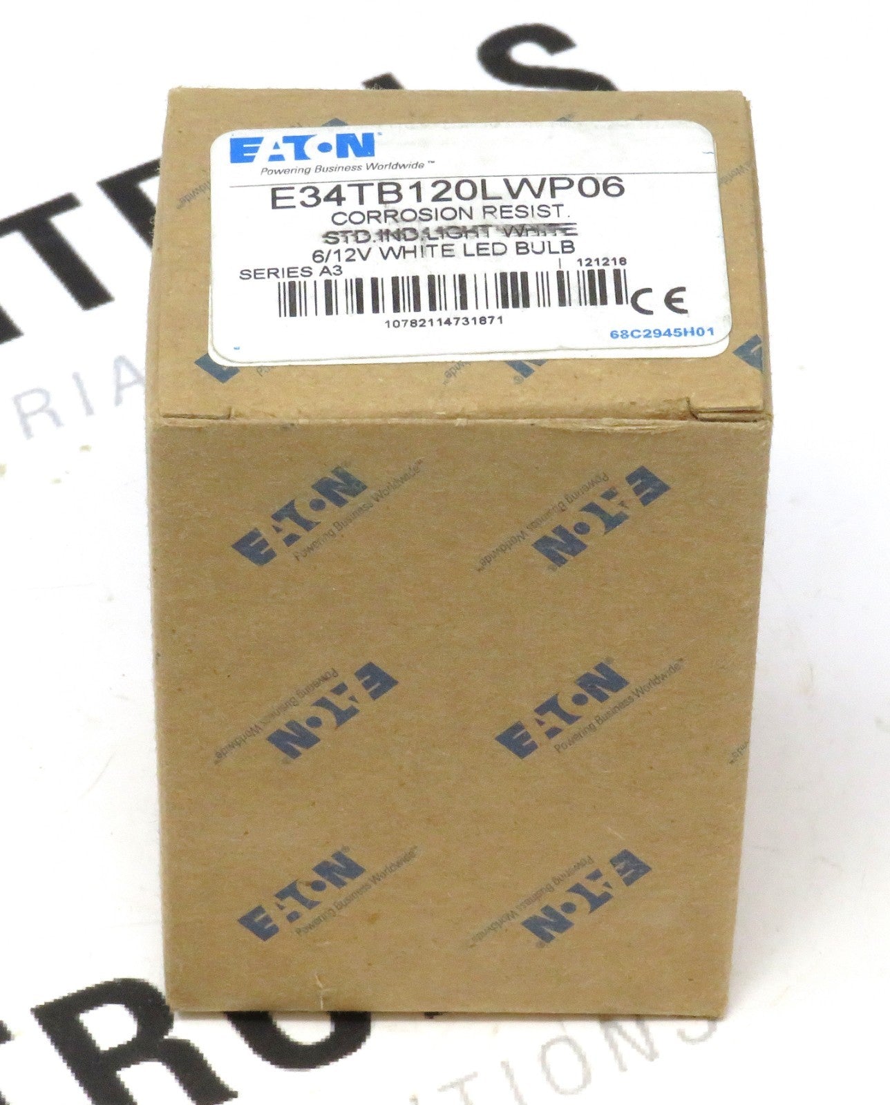 Eaton E34TB120LWP06 White LED Indicator Light 120V Plastic Lens3