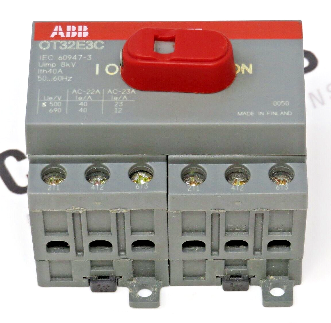 ABB-Asea Brown Boveri OT32E3C 40A 600VAC Disconnect Switch