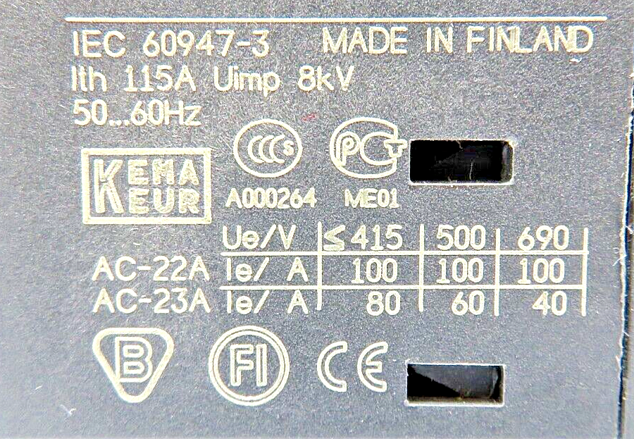 ABB-Asea Brown Boveri OT100E3 100A 600VAC Disconnect Switch