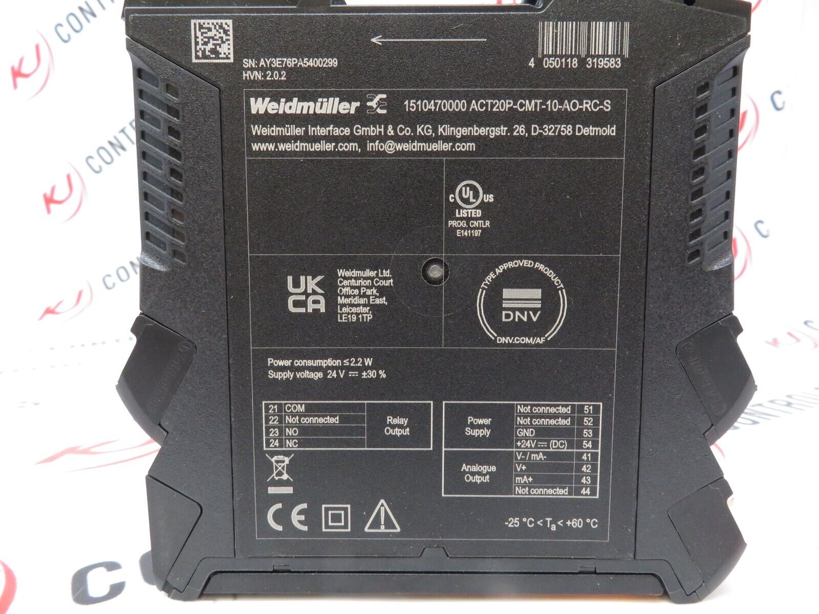 Weidmüller ACT20P-CMT-10-AO-RC-S Current Transformer 1510470000  Broken DIN Clip