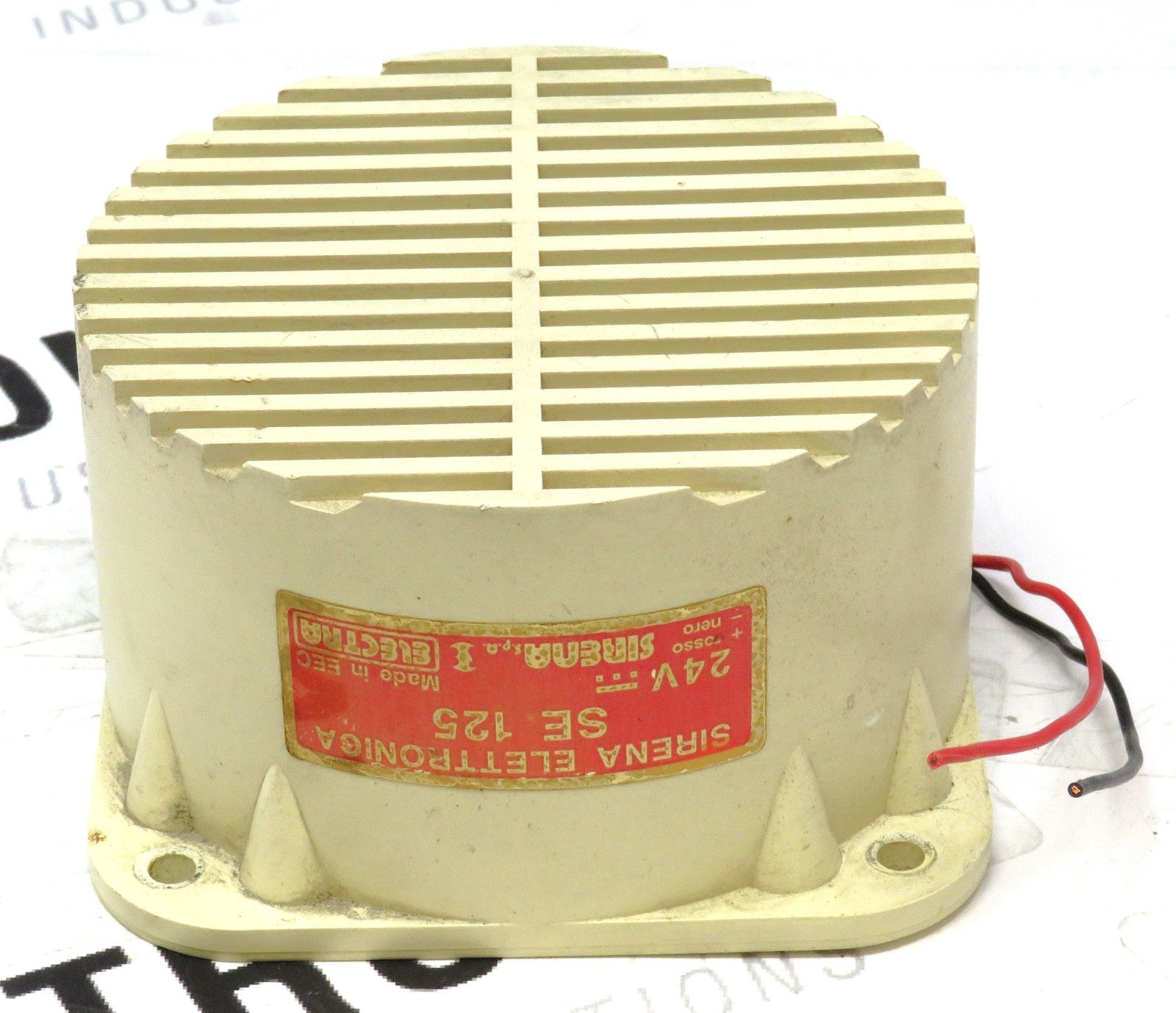 Sirena SE125 Electronic Industrial Alarm Siren 24VDC 3W – Used – Mount Broken0