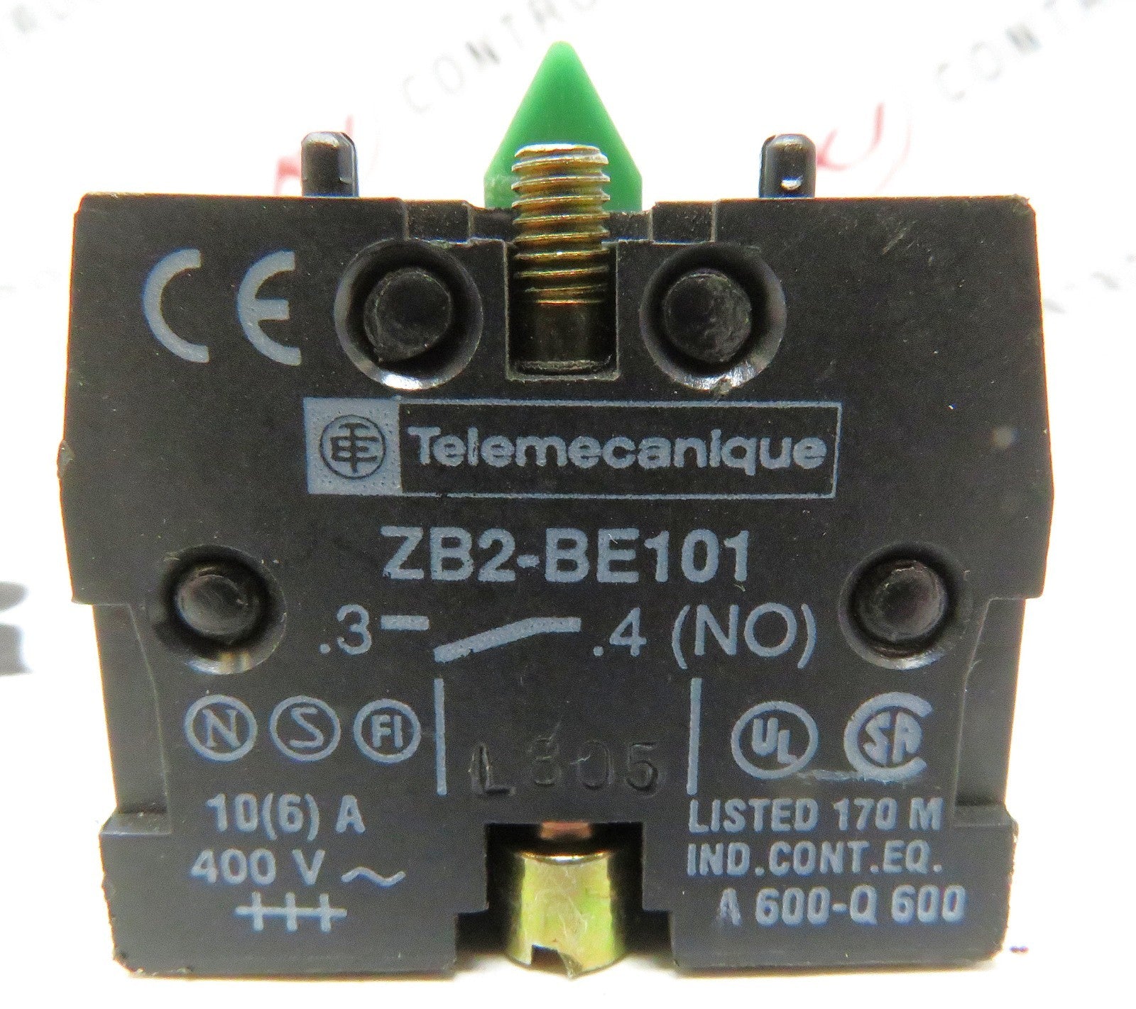 Telemecanique ZB2-BE101 Harmony Contact Block 1NO 600V 10A Screw Clamp 22mm0