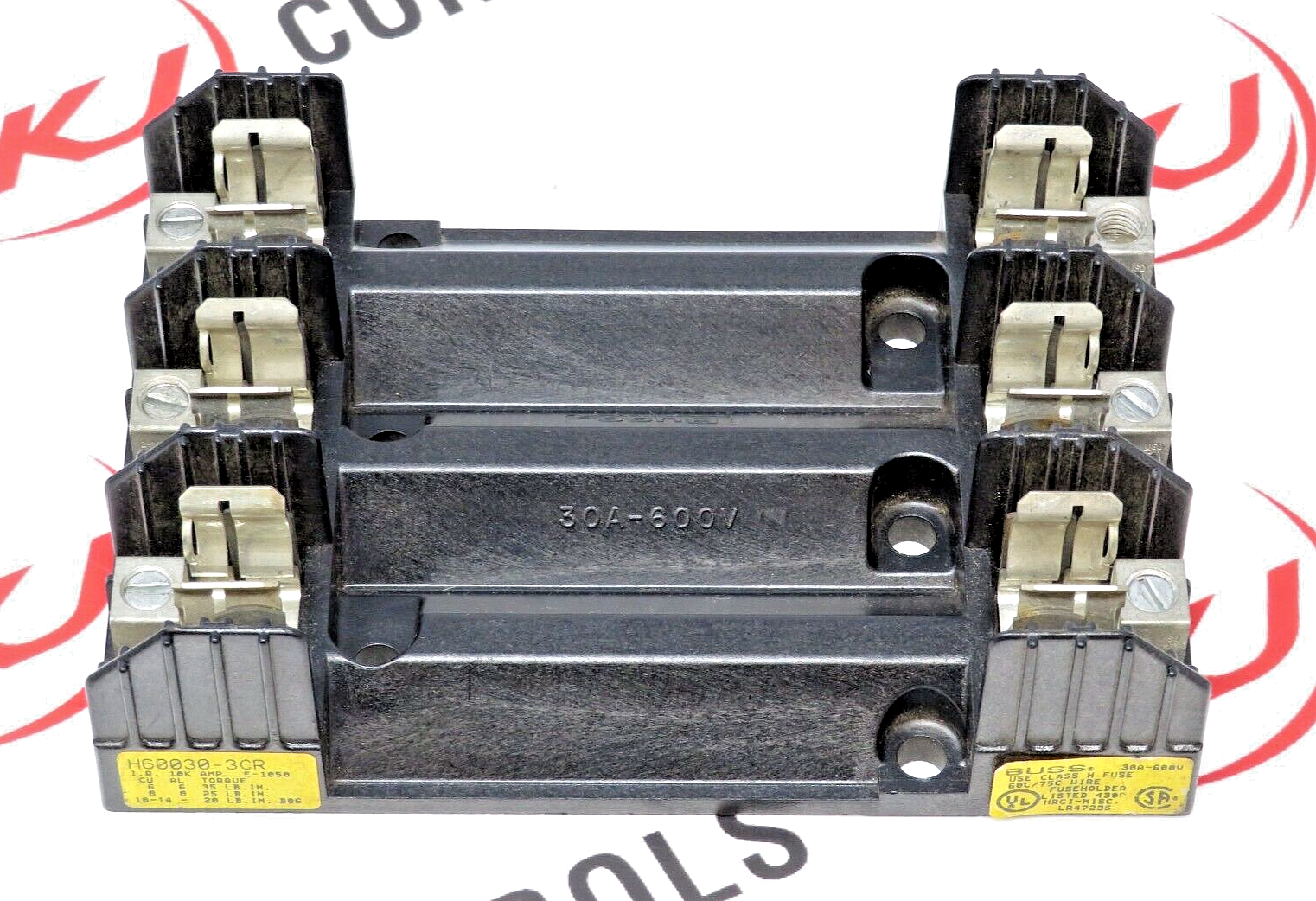 Eaton Bussmann H60030-3CR 30A 600V 3-Pole Class H Fuse Block