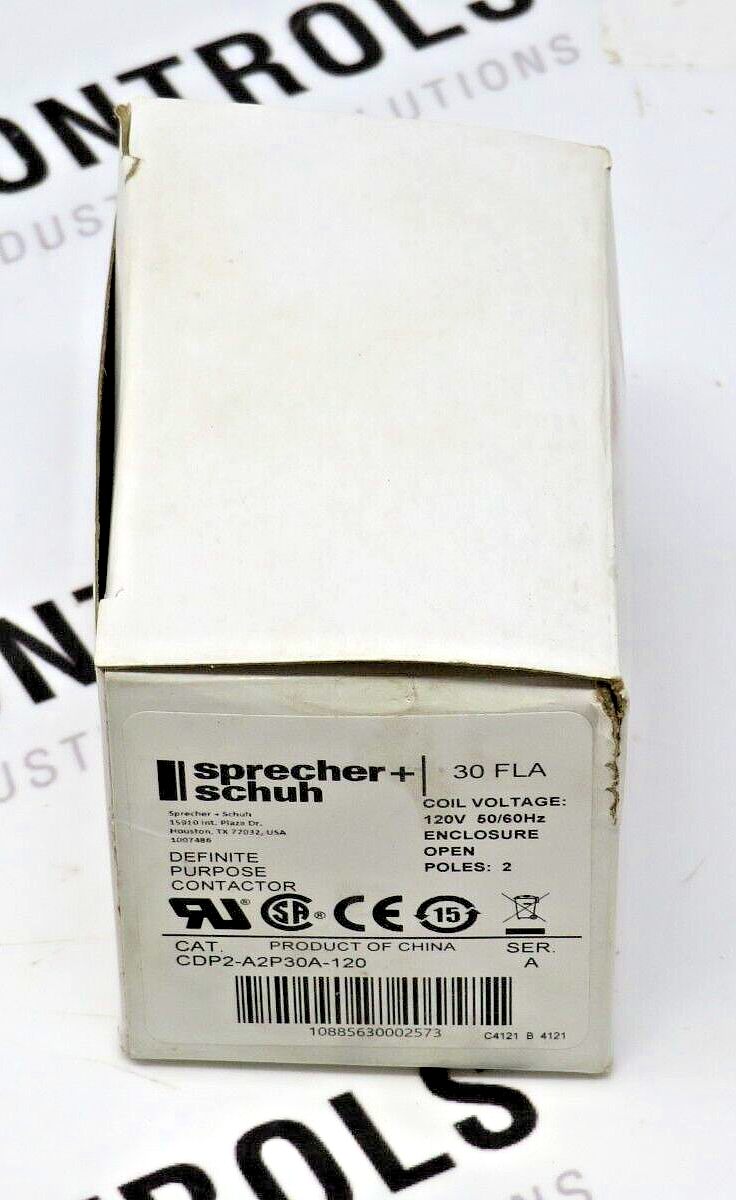 Sprecher + Schuh CDP2-A2P30A-120 30A 2-Pole 120VAC 60HZ Contactor