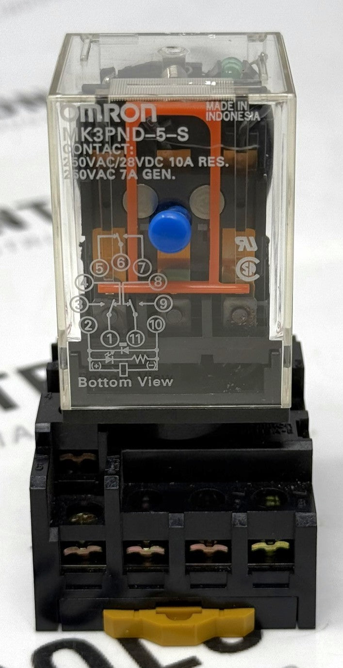 Omron MK3PND-5-S 11-Pin General Purpose Relay 3PDT 24VDC 10A0