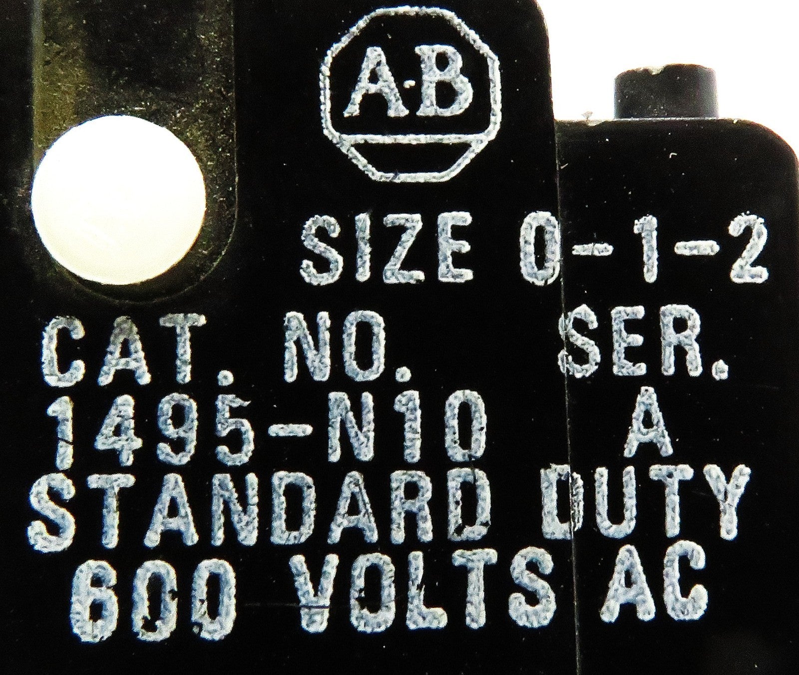 Allen-Bradley 1495-N10 Auxiliary Contact Std Duty 600VAC Size 0-1-23