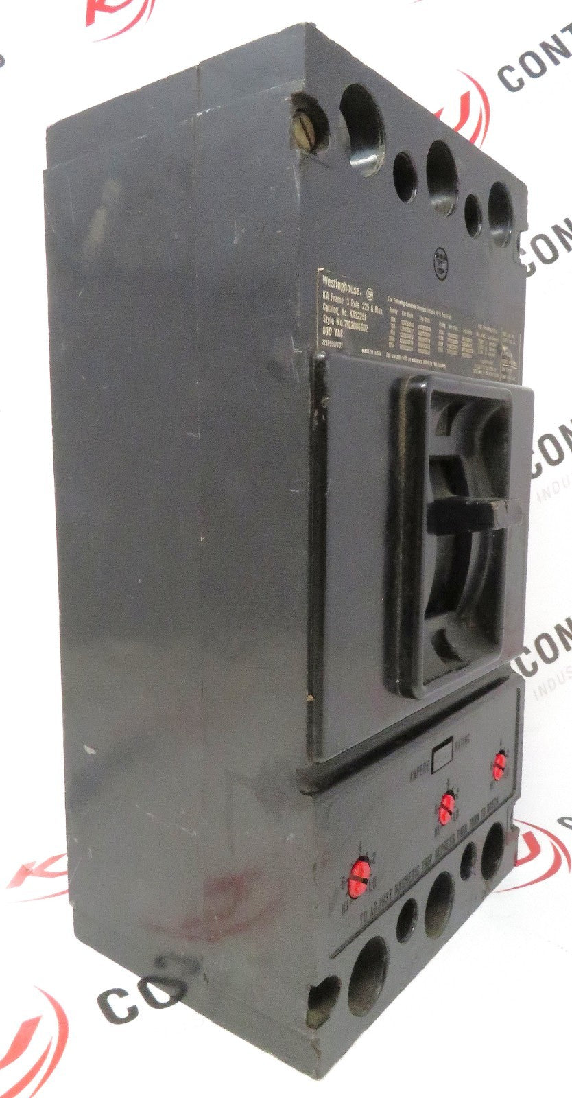 Eaton Westinghouse KA3225F 2602D86G02 3P 200A 600V KA Frame Circuit Breaker1