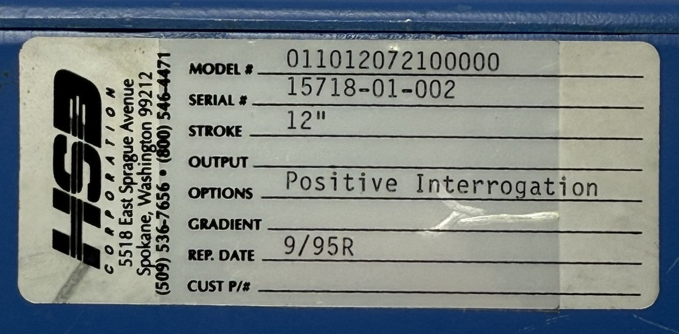 HSB Corporation 011012072100000 Electronic Box / Analog Output Module 12" Stroke5