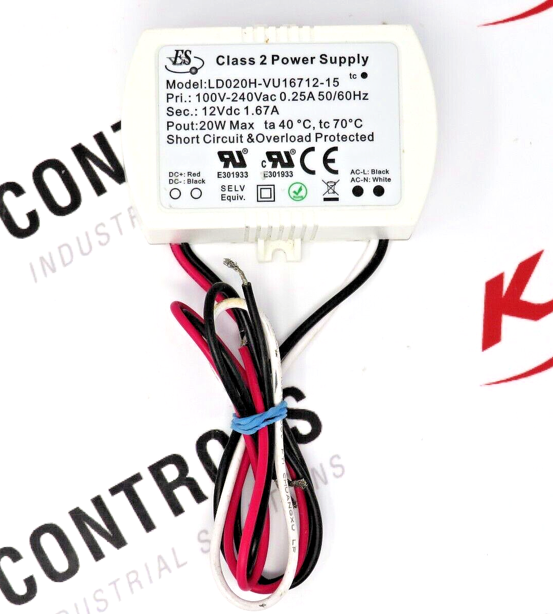 ES LD020H-VU16712-15 Constant Voltage LED Driver 12V 20W 1670mA