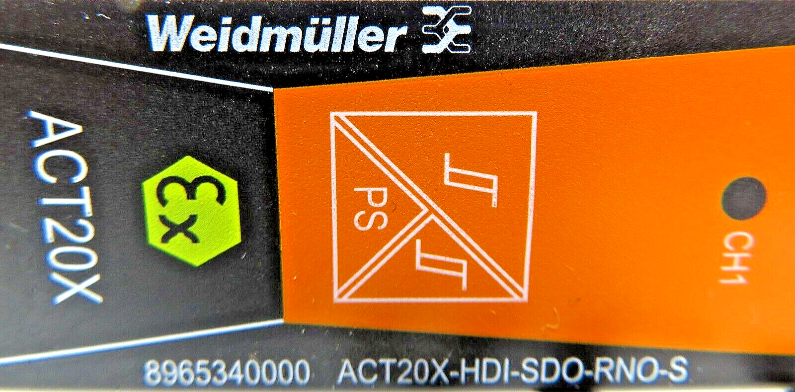Weidmuller ACT20X-HDI-SDO-RNO-S 8965340000 1-CHNL. EX Signal Isolating Converter
