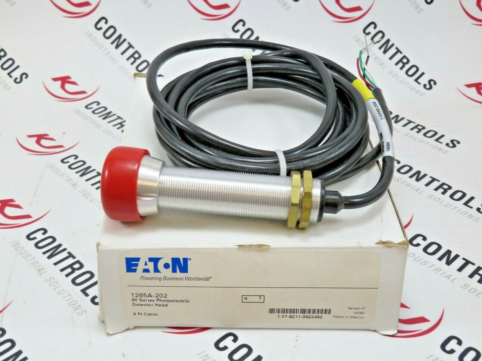 Eaton 1265A-202 Photoelectric Sensor Head 12VDC 9FT Cable