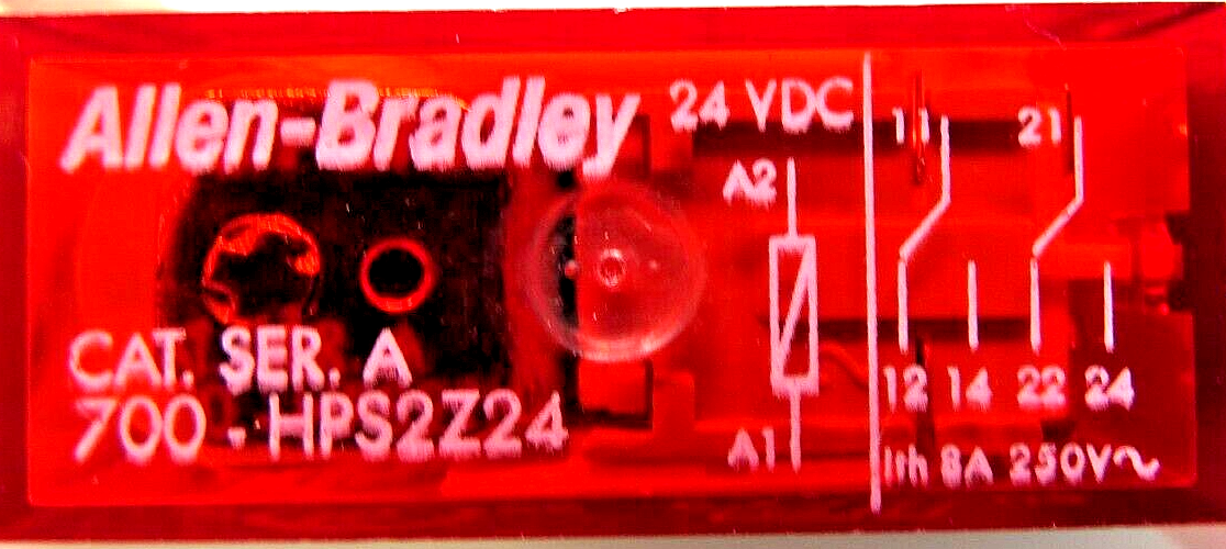 Allen-Bradley 700-HPS2Z24 Safety Relay 24DC With Base 700-HN123 10A 250VAC