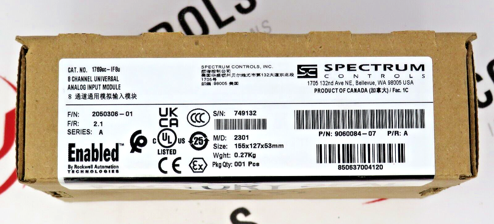 Spectrum Controls 1769SC-IF8U 8-Channel Universal Analog Input Module Series A