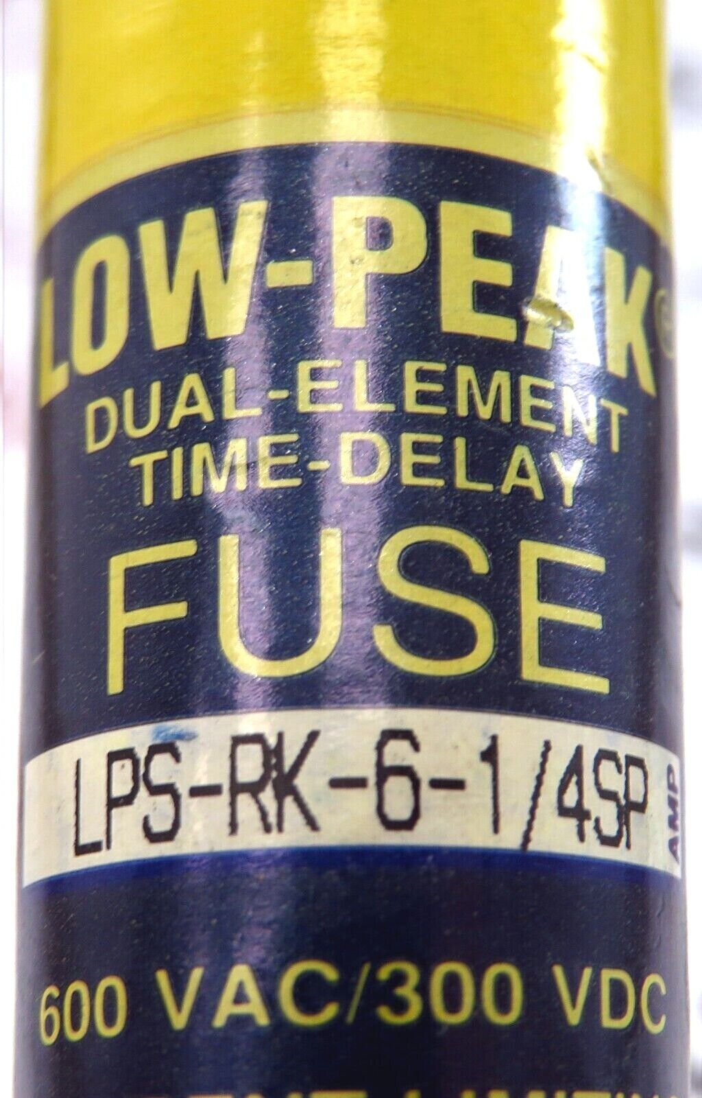 Cooper Bussmann LPS-RK-6-1/4SP Fuse Class-RK1 Time Delay 6-1/4A 600V *Lot of 2*