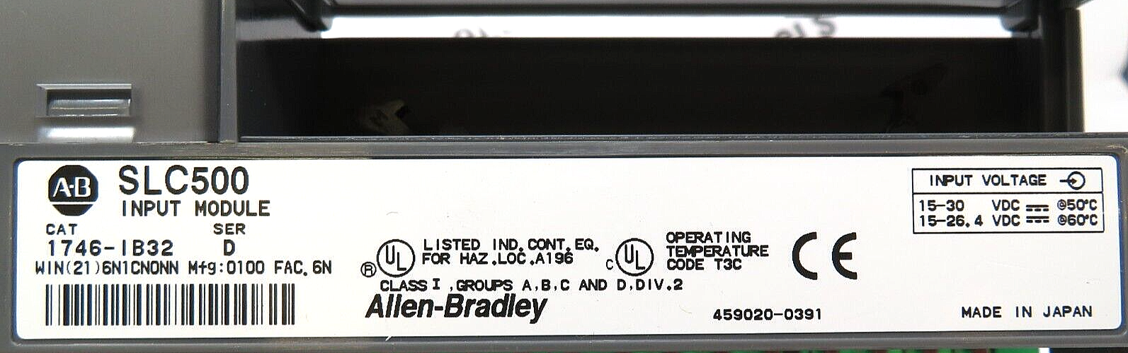 Allen-Bradley SLC500 1746-IB32 32-Point Discrete Input Module Series D