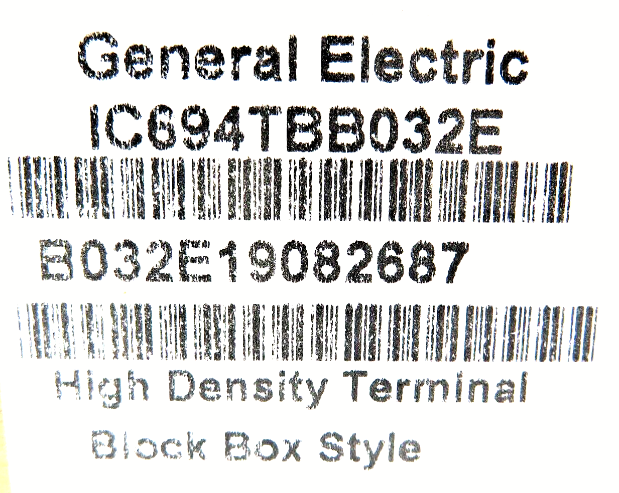 General Electric Fanuc IC694TBB032E High-Density Terminal Block