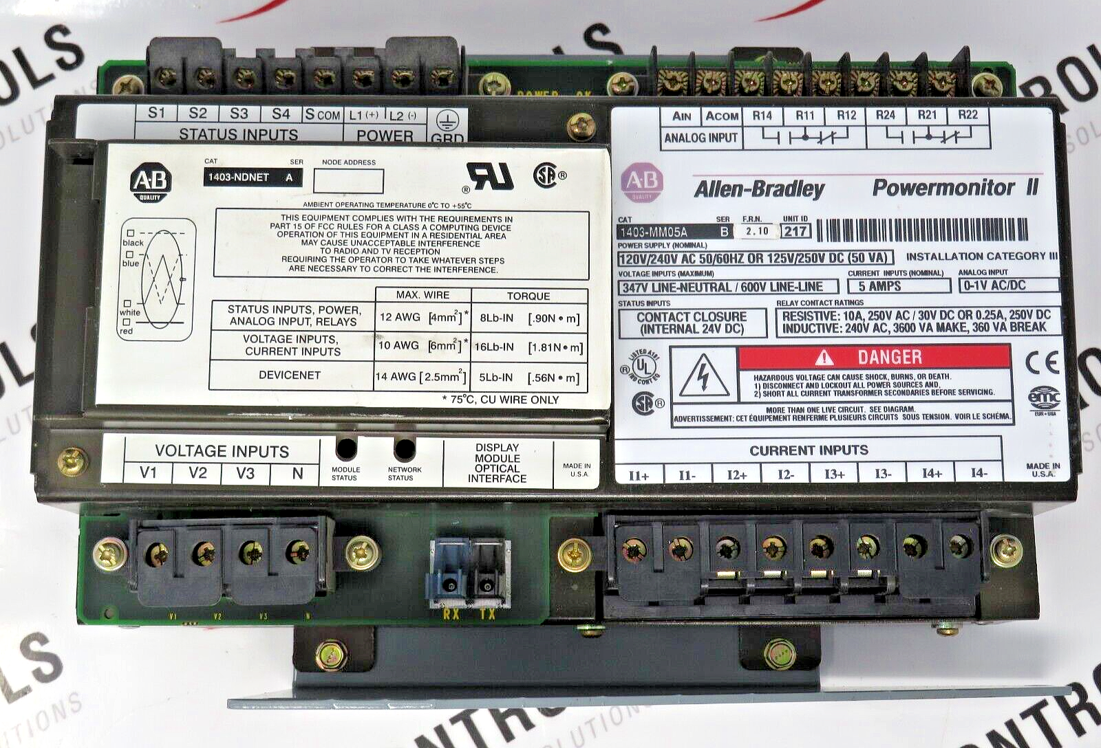 Allen-Bradley 1403-MM05A Powermonitor II / 1403-NDNET DeviceNet Accessory Device