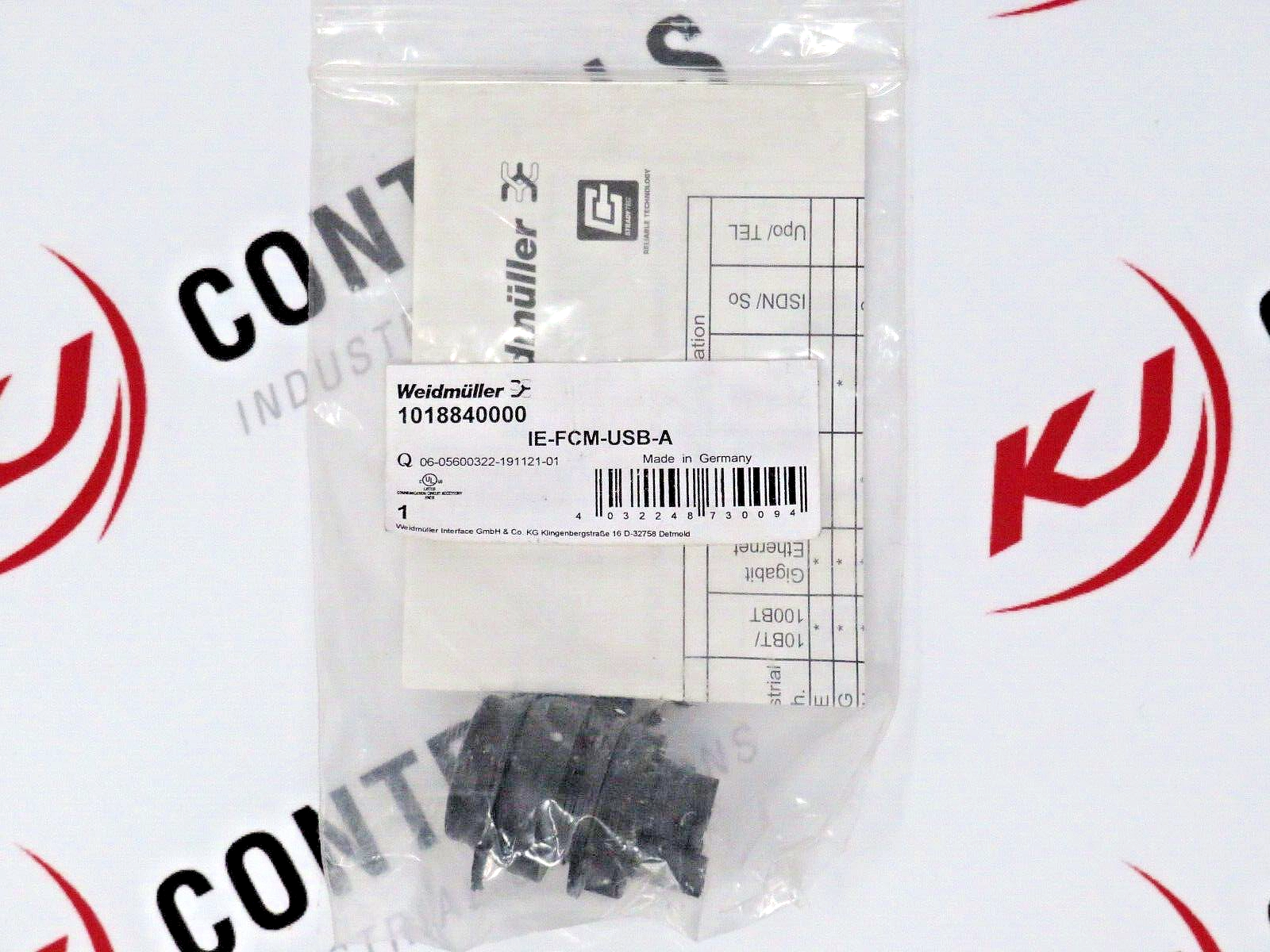 Weidmuller 1018840000 IE-FCM-USB-A USB 2.0 Type A Frontcom Micro BK USB Coupling
