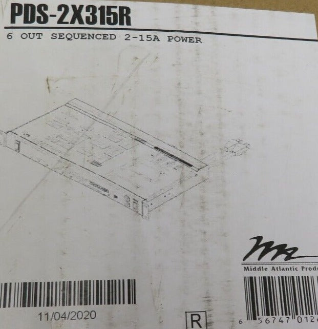 L COM PDS-2X315R Power Sequencing and Distribution Unit 15A 6Step Sequencing