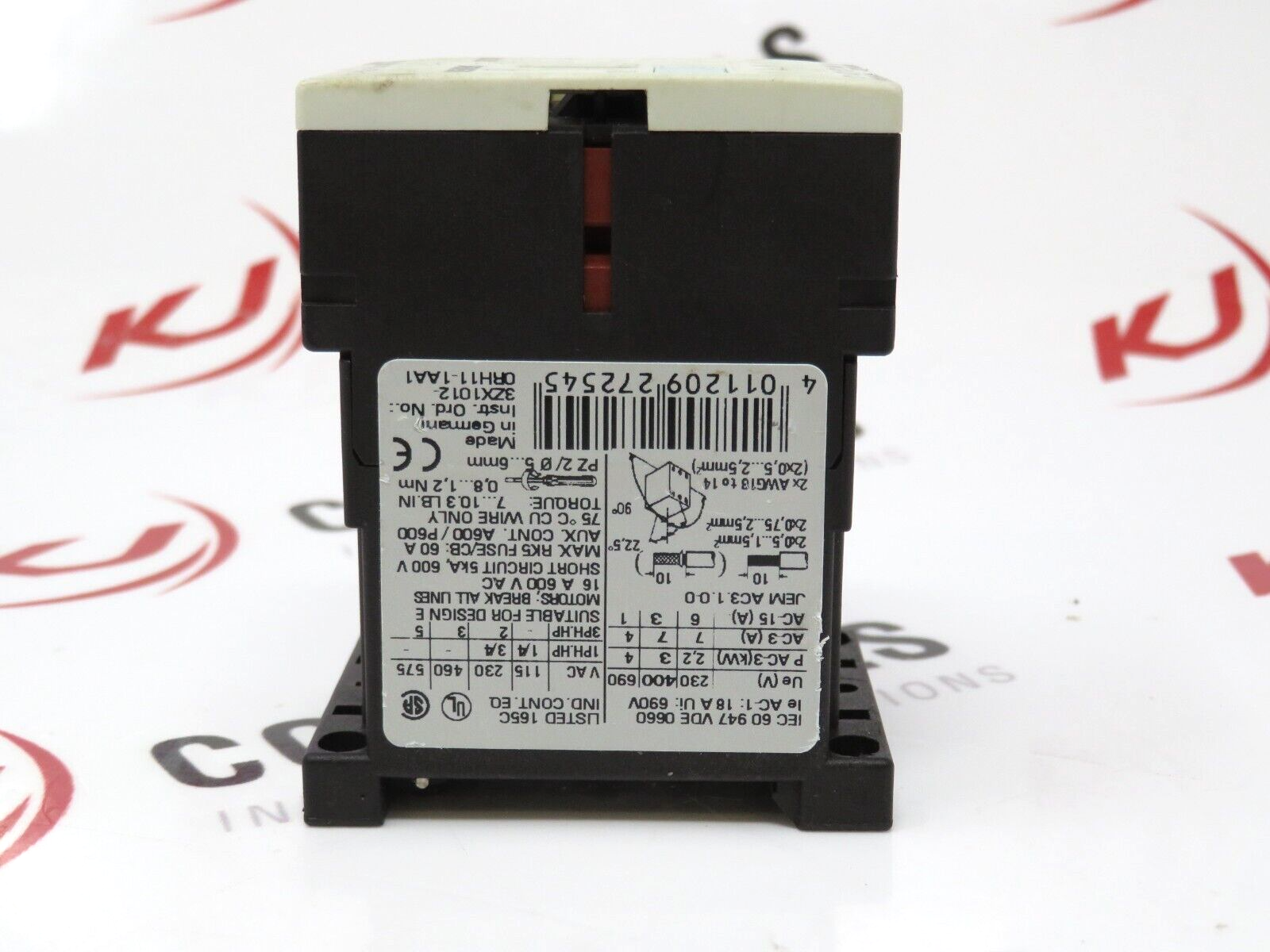 Siemens 3RT1015-1BB41 Power Contactor 7A 3Pole 24VDC 1NO