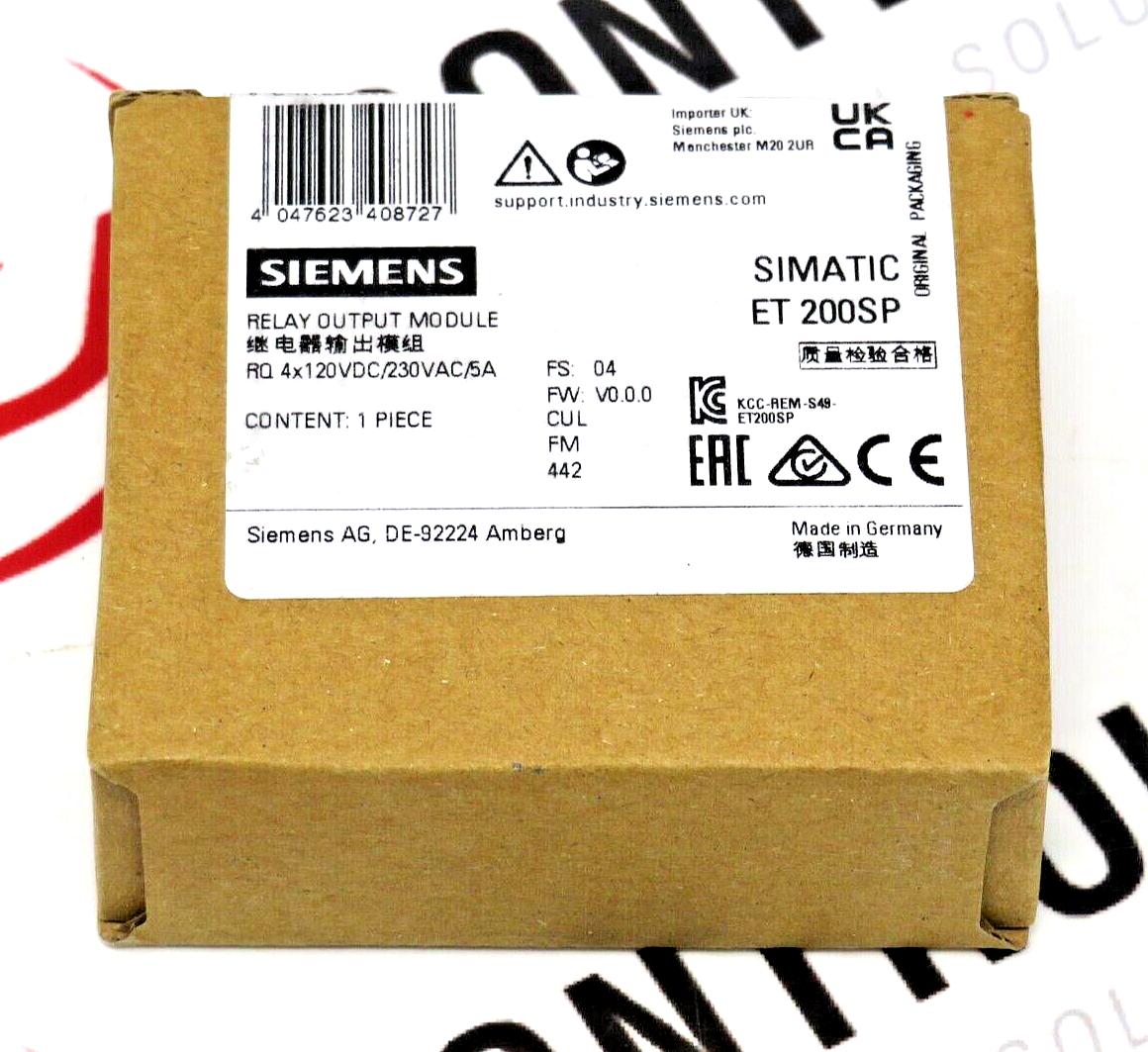 Siemens 6ES7132-6HD01-0BB1 SIMATIC ET 200SP Relay Output Module