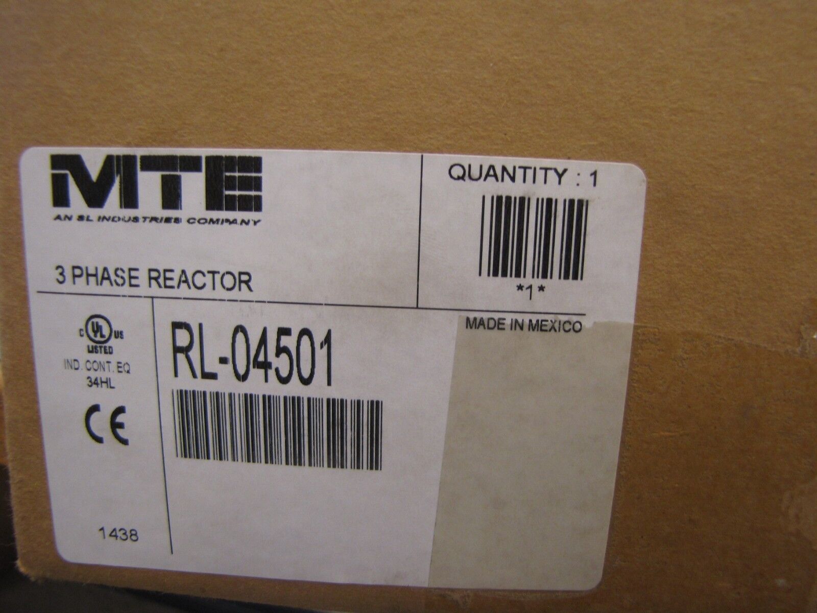 MTE  RL-04501  3 Phase Reactor