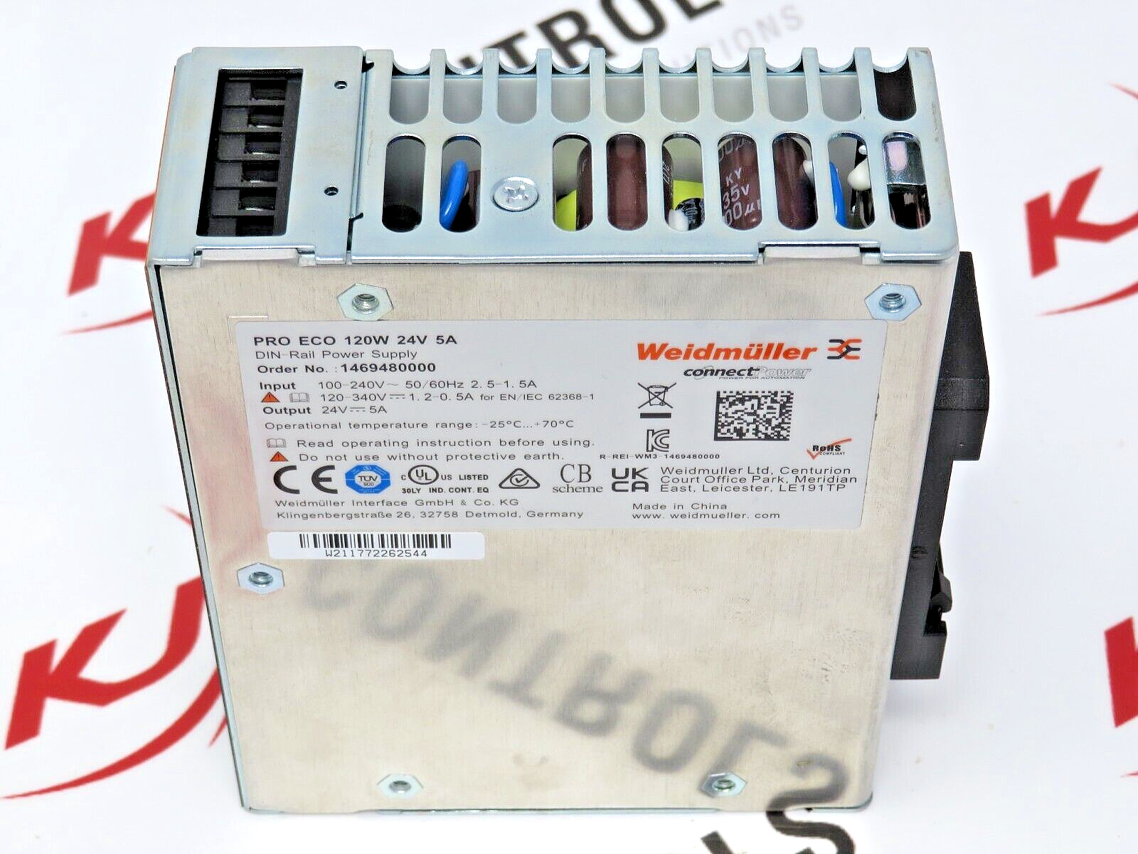 Weidmüller 1469480000 PRO ECO 120W 24V 5A Din-Rail Power Supply