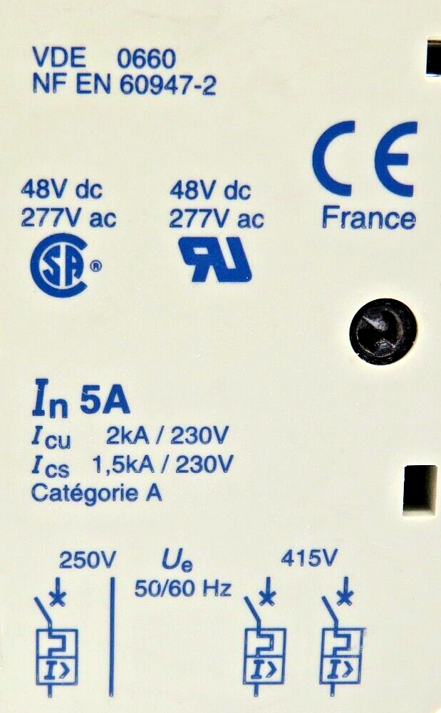 Schneider Electric Telemecanique GB2-CB10 Circuit Breaker 5A 1-Pole