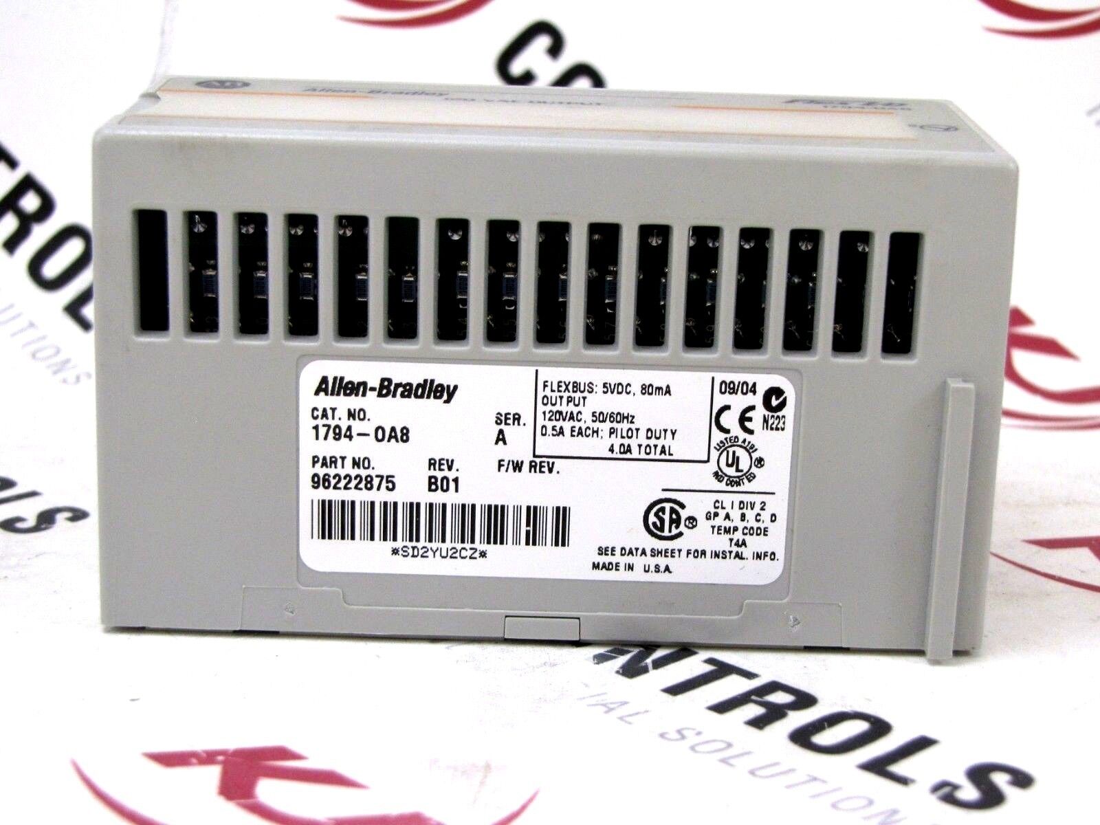 Allen-Bradley 1794-0A8 Output Module 8-Point Digital 120 VAC 50/60 HZ