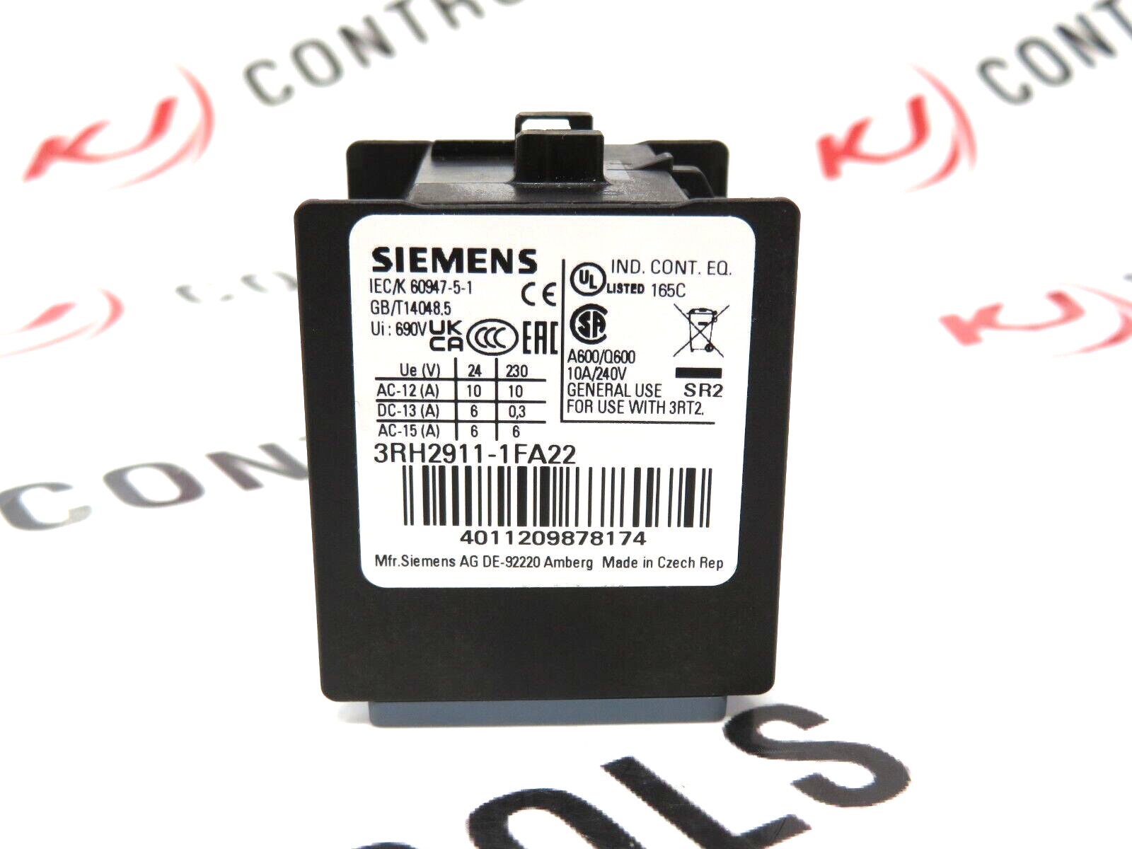 Siemens 3RH2911-1FA22 Auxiliary Switch IP20 2NO/2NC Size S00 And S0 Front Mount