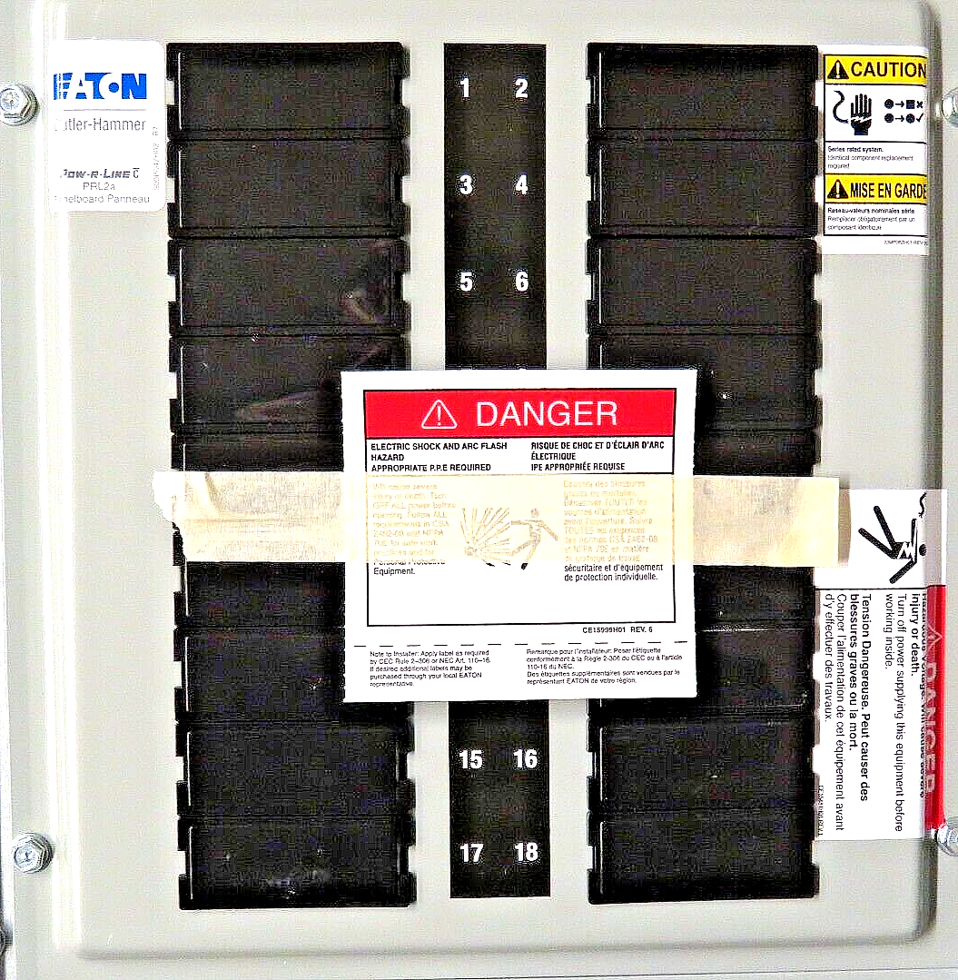 Eaton Panelboard Pow-R-Line 2A 600VAC 400A Comes With EZT2036S Enclosure Door