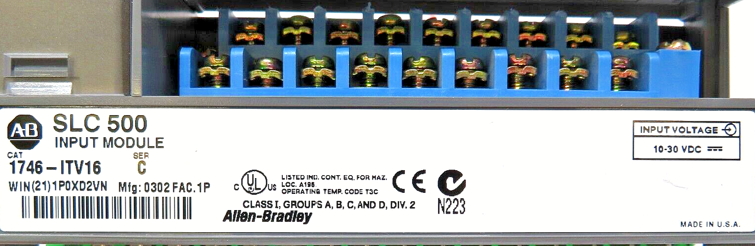 Allen-Bradley 1746-ITV16 SLC 500 16-Point Digital Input Module
