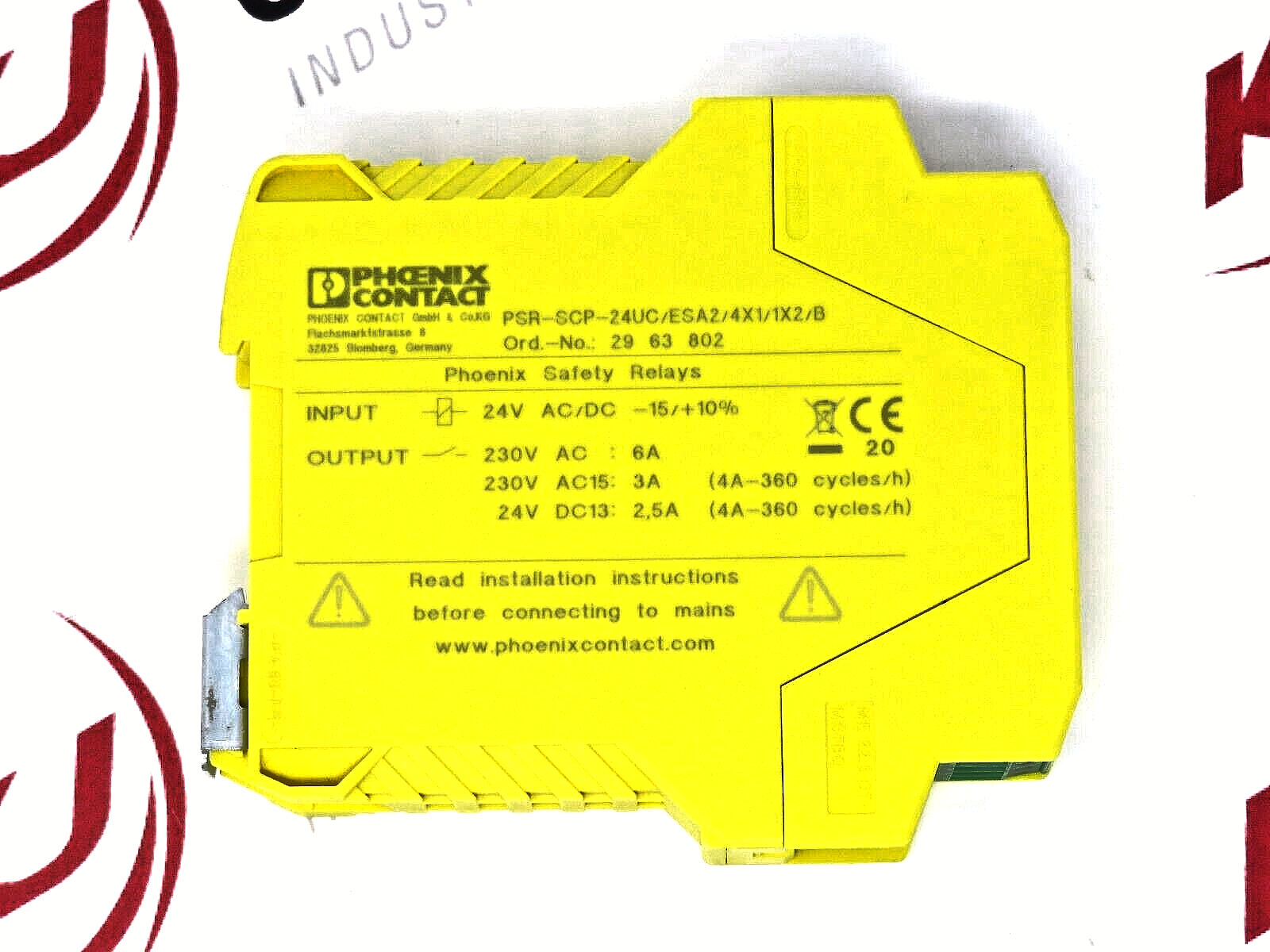 Phoenix Contact PSR-SCP- 24UC/ESA2/4X1/1X2/B 2963802 Safety Relay DIN Rail Mount