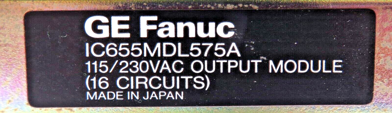 GE Fanuc IC655MDL575A Series Five 16PT. 115/230VAC Output MOD (No fuse Door)