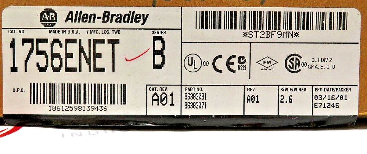 Allen-Bradley ControlLogix 1756-ENET Ethernet IP Bridge Module