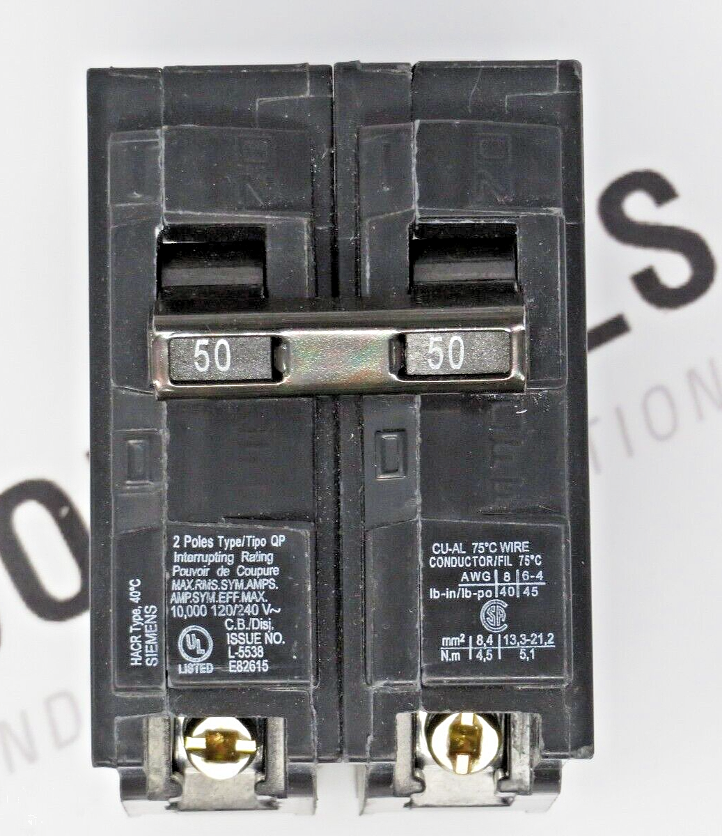Siemens Q250 50 Amp 2-Pole Type QP Circuit Breaker