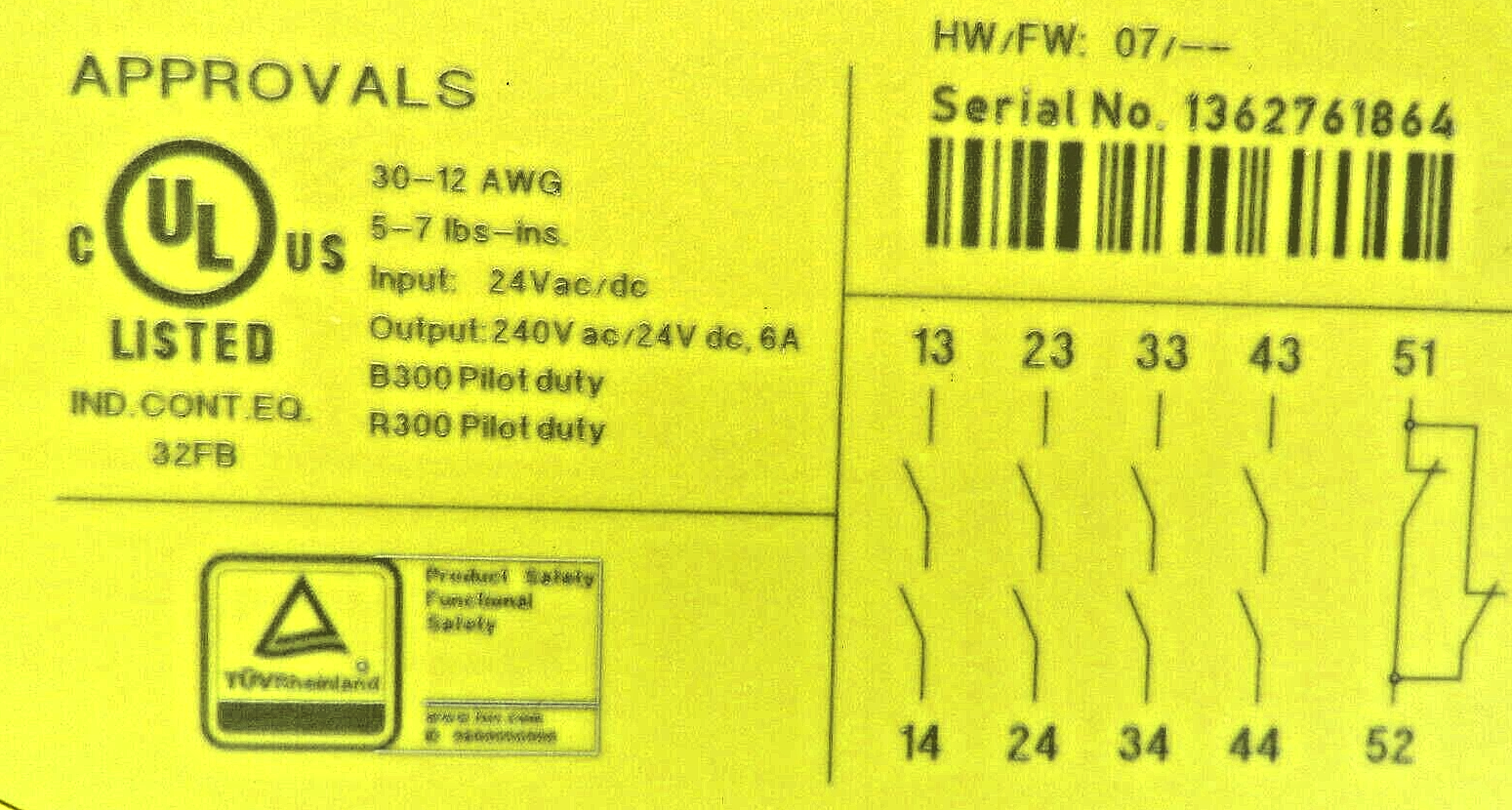 Phoenix Contact PSR-SCP- 24UC/ESA2/4X1/1X2/B 2963802 Safety Relay DIN Rail Mount