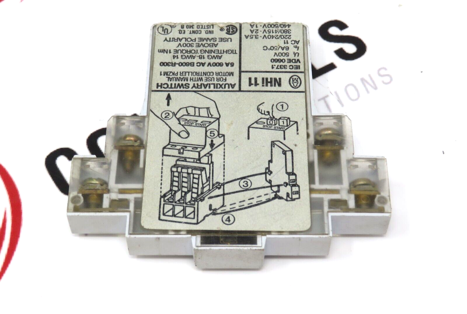 Eaton NHI-11 Auxiliary Contact 5A 600VAC 1NO/1NC