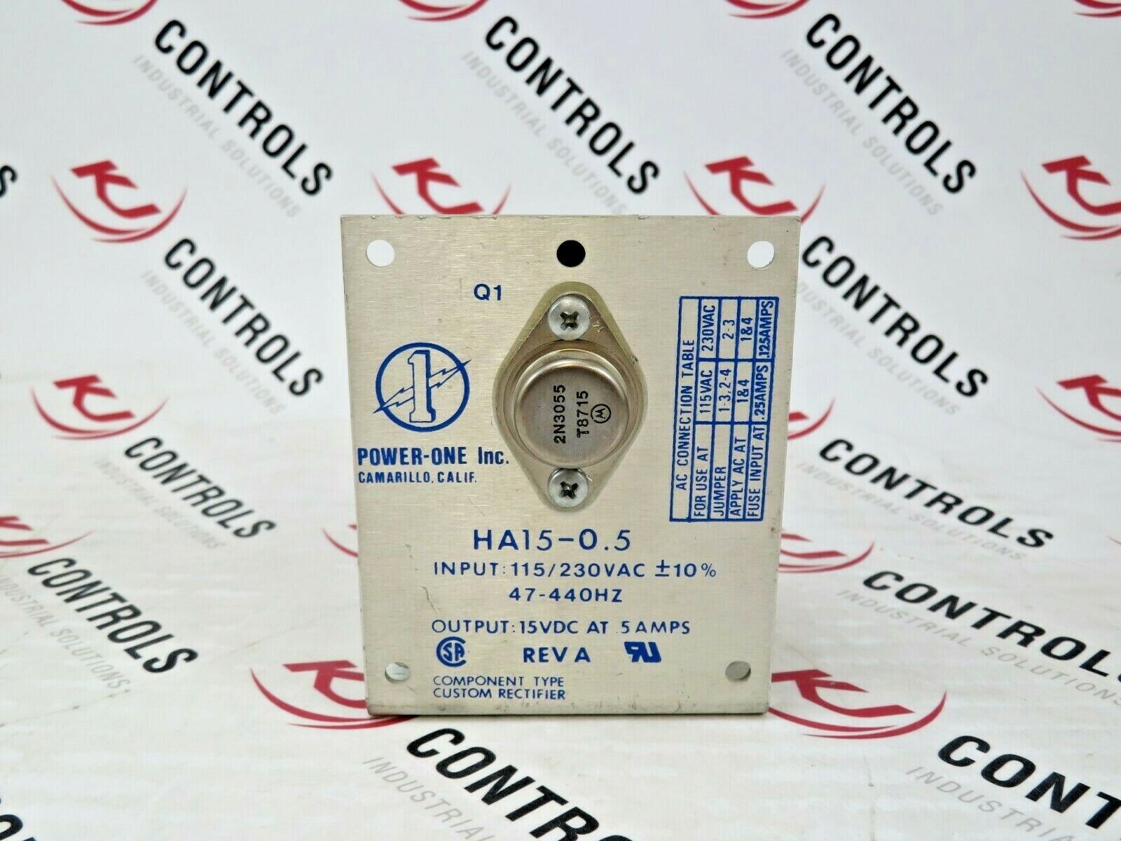 Power One HA15-0.5 Power Supply 15VDC 0.5AMP