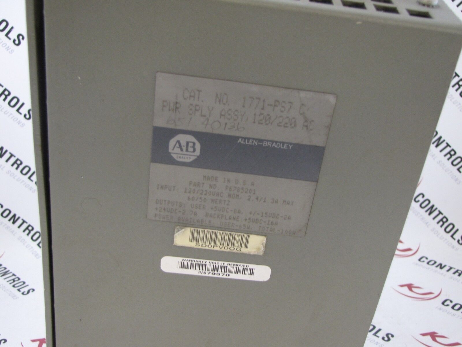 Allen-Bradley 1771-PS7 Multi-Voltage Rack Power Supply