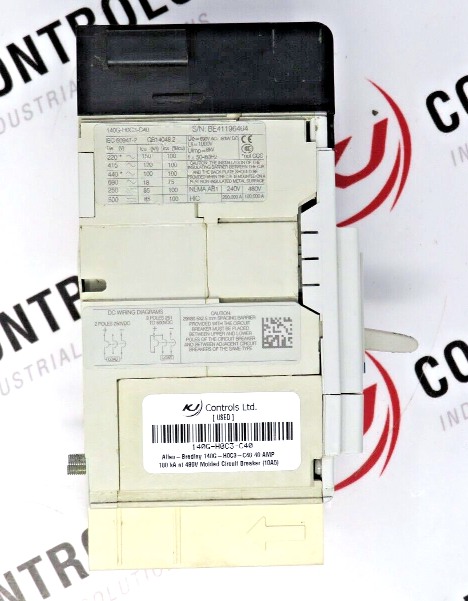 Allen-Bradley 140G-H0C3-C40 40 AMP 100 kA at 480V Molded Circuit Breaker