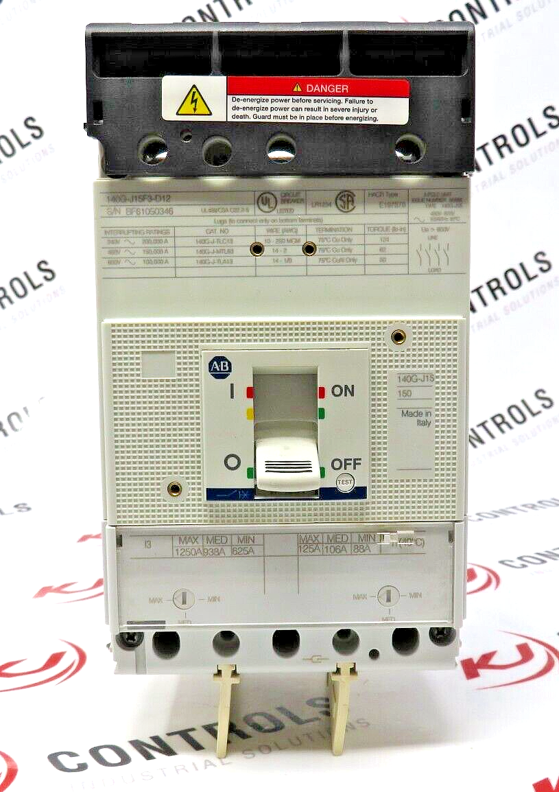 Allen-Bradley 140G-J15F3-D12  125A Molded Case Circuit Breaker 150kA @ 480V