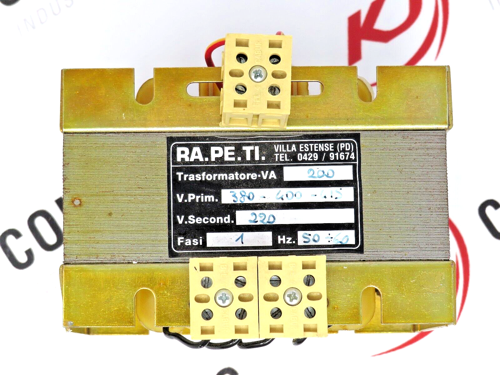 RA.PE.TI. Step-Down Transformer Single-Phase Primary 380/400/415V Secondary 220V