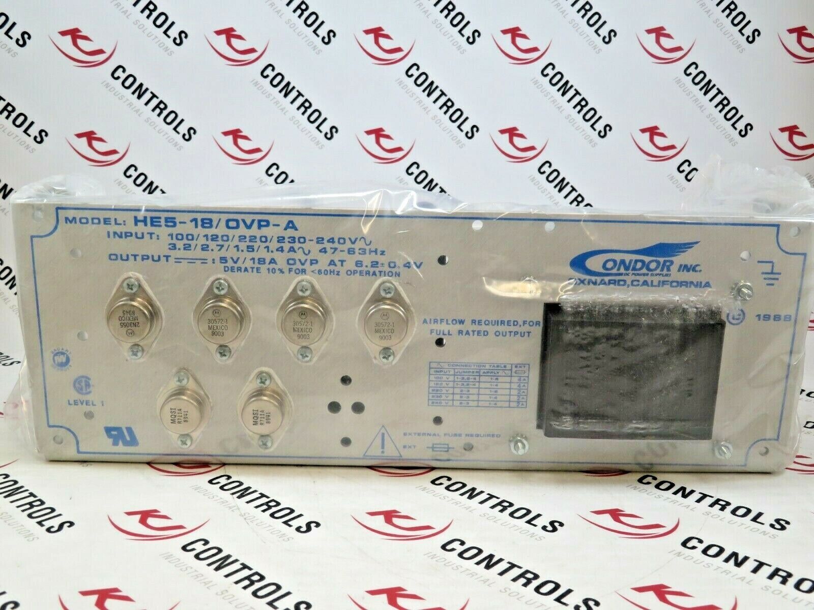 Condor HE5-18/OVP-A Power Supply 5V 18A